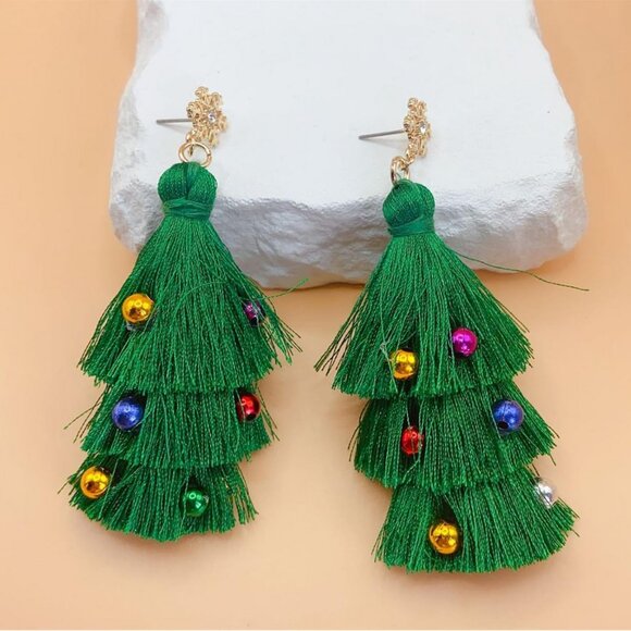 Christmas Tree Christmas Tree Dangle Drop Earrings - Picture 5 of 13